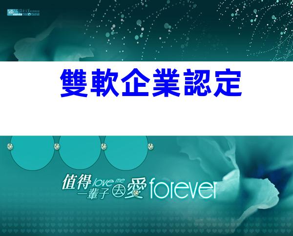 雙軟企業認定